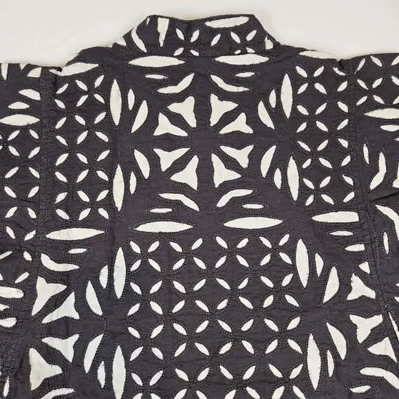 MANGO Embroidered Gilet Vest Womens S Lagenlook Handmade Layer Scandi Girl NEW - Picture 12 of 16